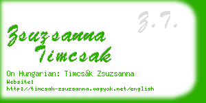 zsuzsanna timcsak business card